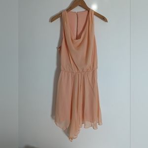 Haute Hippie silk chiffon dress, Size 8, peach